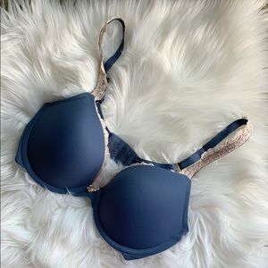 Blue Soma Bra with Lace Detail 34C